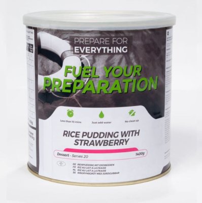 Fuel Your Preparation | Rispudding med jordbær | Frysetørret mad | 1400g