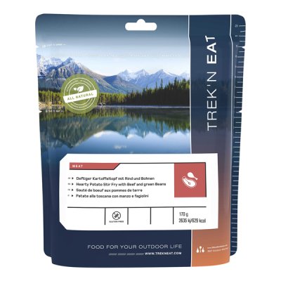 Trek'n Eat | Hearty Potato Stir Fry with Beef and green Beans | Frysetørret mad | 170g
