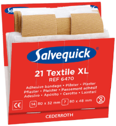 Cederroth Salvequick Tekstilplaster XL 126 stk.
