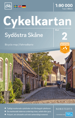 Cykelkort over det sydøstlige Skåne
