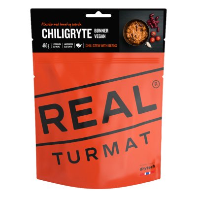 Real Turmat | Chili Stew with Beans | Frysetørret mad | 132g