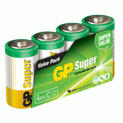 GP Super Alkaline LR14 4-pak