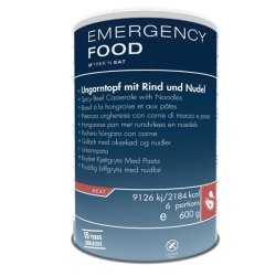 Emergency Food | Krydret oksekød med nudler | Frysetørret mad | 600g