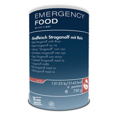 Emergency Food | Beef Stroganoff med ris | Frysetørret mad | 750g