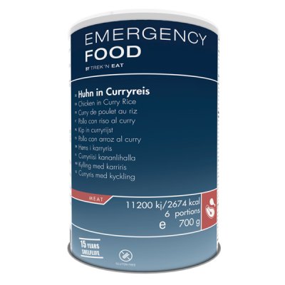 Emergency Food | Chicken in Curried Rice | Frysetørret mad | 700g