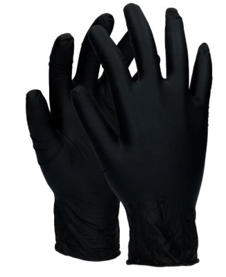 Nitrilhandsker pudderfri medium 200 stk sort