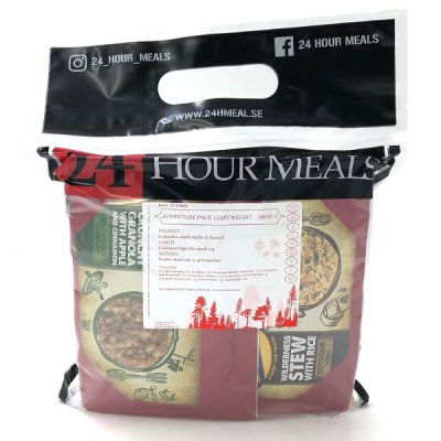 24 Hour Meals | Adventure pack Lightweight Meny 2 | Frysetørret mad | 900g