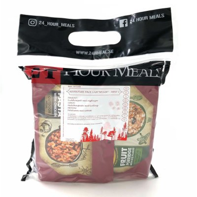 24 Hour Meals | Adventure pack Lightweight Meny 3 | Frysetørret mad | 900g