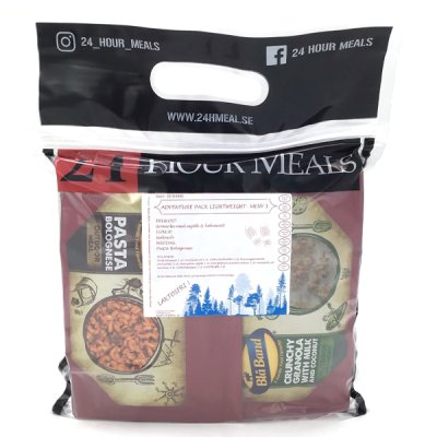 24 Hour Meals | Adventure pack Lightweight Meny 1 Lactos Free | Frysetørret mad | 900g