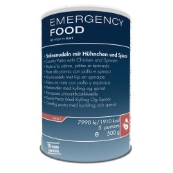 Emergency Food | Creamy Pasta with Chicken and Spinach | Frysetørret mad | 500g