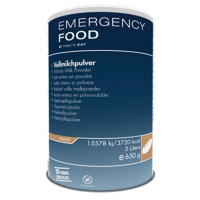 Emergency Food | Sødmælkspulver | Frysetørret mad | 650g