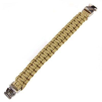 Paracord-armbånd sølvspænde K2139 9 tommer Sand