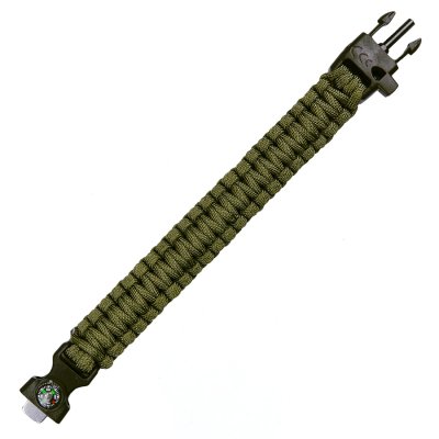 Paracord overlevelseskompas 8 tommer Grøn