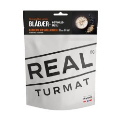 Real Turmat | Blåbær- og vaniljemüsli | Frysetørret mad | 112g