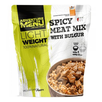 Adventure Menu | Krydret kødblanding med bulgur | Frysetørret mad | 107g