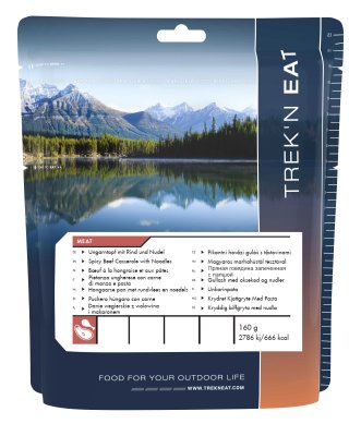 Trek`n Eat | Krydret oksegryde med nudler | Frysetørret mad | 160g