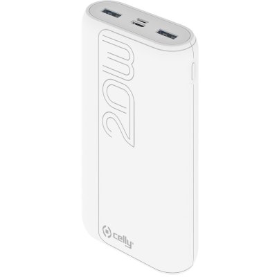Celly bærbar powerbank 20000 mAh hvid