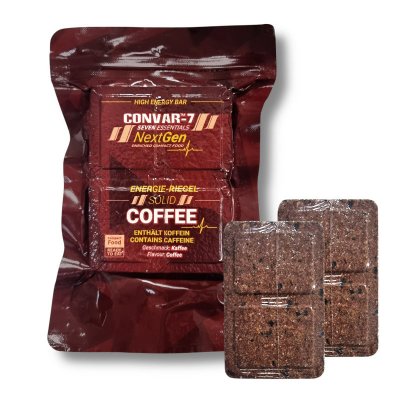 Convar Emergency Food | NextGen Energy Bar Solid Coffee 10 års holdbarhed | 120g