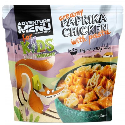 Adventure Menu | Cremet paprikakylling med pasta | Frysetørret mad | 85g
