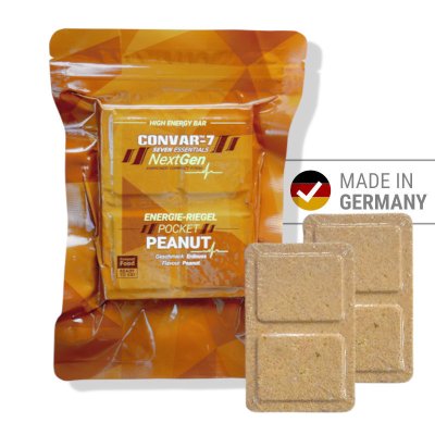 Convar Emergency Food | NextGen Energy Bar Pocket Peanut 10 års holdbarhed | 120g