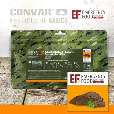 Convar Emergency Food | Basic Beef Sliced | Frysetørret mad | 230g