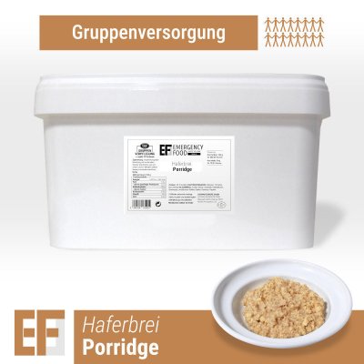 Convar Emergency Food | Havregryn med æble og kanel | Frysetørret mad | Måltidspakke | 4000g