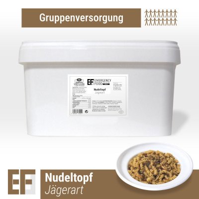Convar Emergency Food | Hunter's Style Noodle Casserole with Beef and Mushrooms | Frysetørret mad | Måltidspakke | 3750g