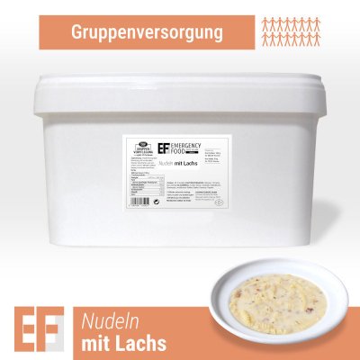 Convar Emergency Food | Pasta med laks | Frysetørret mad | Måltidspakke | 4000g