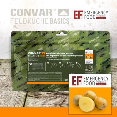 Convar Emergency Food | Emergency Kartoffelterninger | Frysetørret mad | 230g