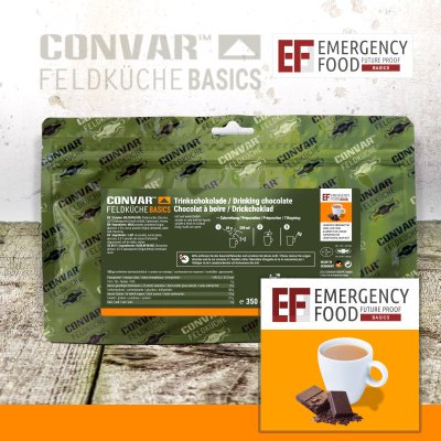 Convar Emergency Food | Chokoladepulver | Frysetørret mad | 350g