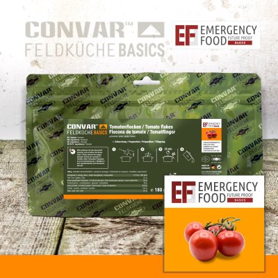 Convar Emergency Food | Tomato flakes | Frysetørret mad | 180g