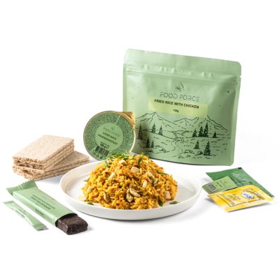 Food Force | Stegt ris med kylling – hovedret | Frysetørret mad | 357 g