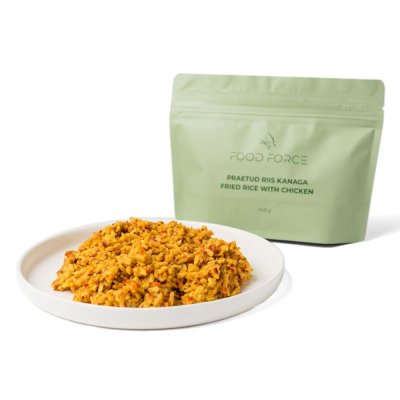 Food Force | Stegte ris med kylling | Frysetørret mad | 148g