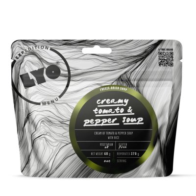 LyoFood | Fløde af tomat- og pebersuppe med ris | Frysetørret mad | 60g