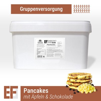 Convar Emergency Food | Pandekage med æbler og chokolade | Frysetørret mad | 5500g