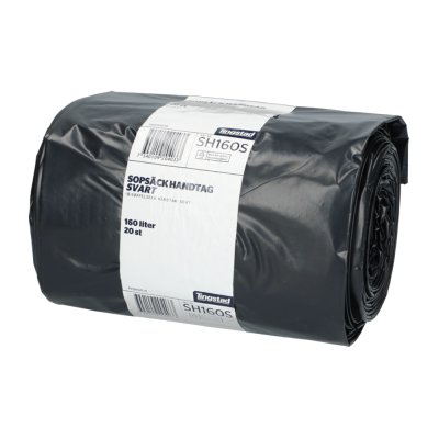 Håndtag til affaldspose 160L Sort (20 stk.)