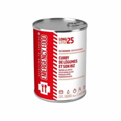 NTS Emergency Food | Grøntsagscurry med ris | Frysetørret mad | 1800g