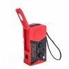 Nødradio med solceller og 2000 mAh powerbank - Signal rød