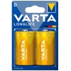 Varta Longlife D-batteri i 2-pak