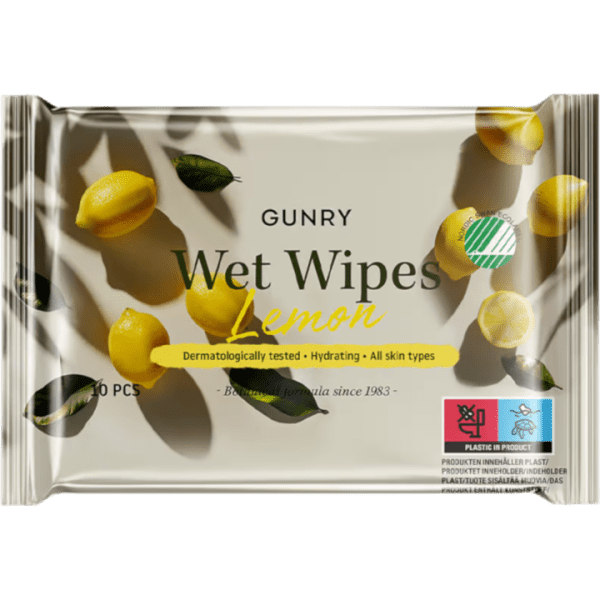 Vådserviet Gunry Lemon 10-pak