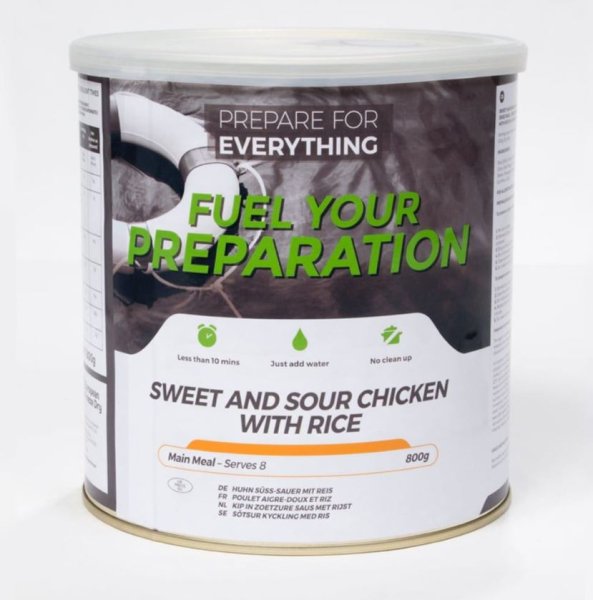 Fuel Your Preparation | Sødt og surt kylling med ris | Frysetørret mad | 800g