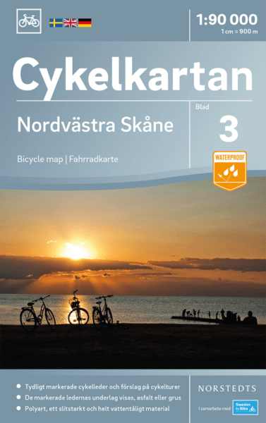 Cykelkort over det nordvestlige Skåne