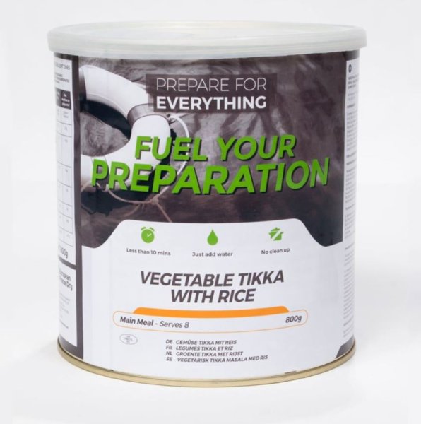 Fuel Your Preparation | Vegetabilsk Tikka med ris| Frysetørret mad | 800g