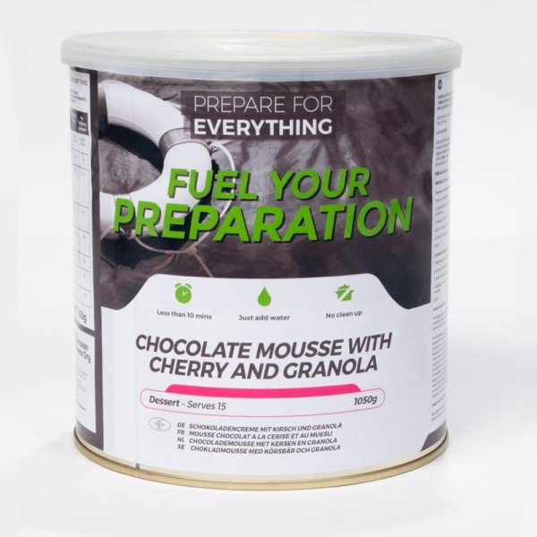 Fuel Your Preparation | Chokolademousse med granola og kirsebær | Frysetørret mad | 1050g
