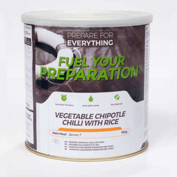 Fuel Your Preparation | Vegetabilsk chili med ris | Frysetørret mad | 700g