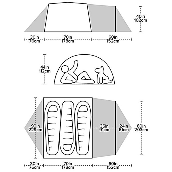 Big Agnes Blacktail Hotel 3 Olive/Chinois Green | Telt | 3 personer