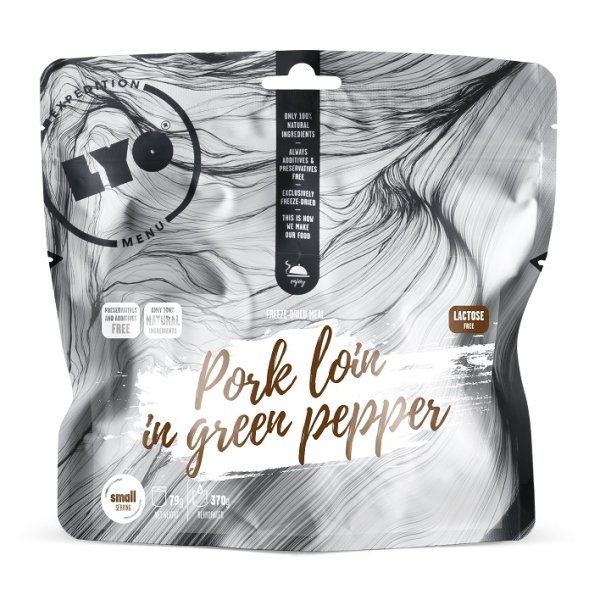 LyoFood | Pork loin in green pepper | Frysetørret mad | 79g