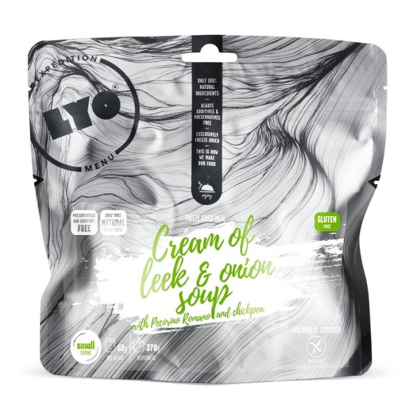 LyoFood | Cream of leek and onion soup with Pecorino Romano and chickpea | Frysetørret mad | 60g