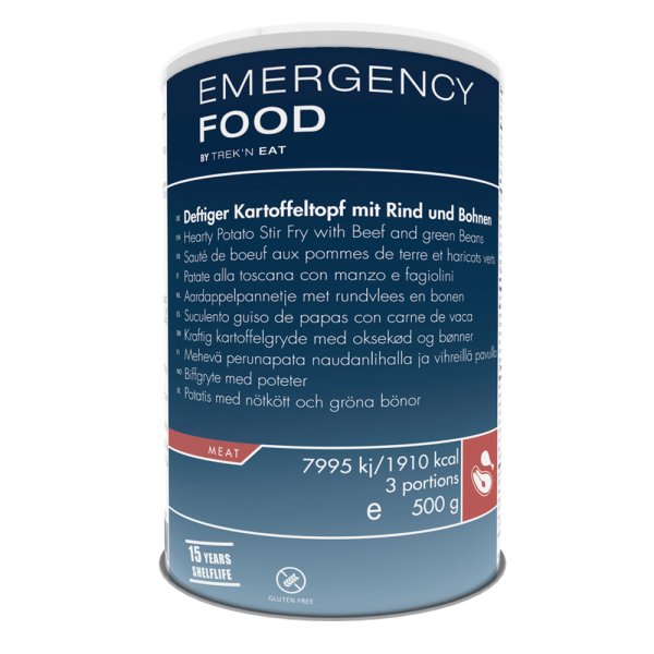 Emergency Food | Hearty Potato Stir Fry with Beef and green Beans | Frysetørret mad | 500g