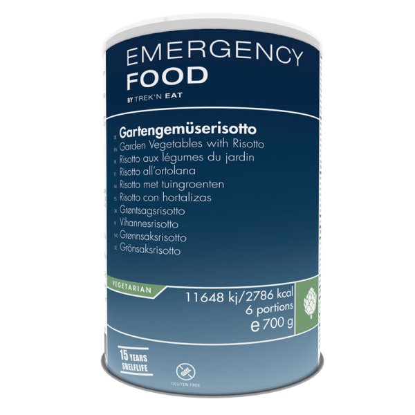 Emergency Food | Garden Vegetables with Risotto | Frysetørret mad | 700g